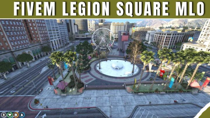 Legion Square MLO for FiveM - Explore custom designs, leaks, maps, and YMAPs. Enhance your roleplay server with Legion Square parking events, and more.