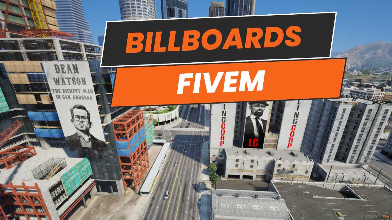 Elevate Fivem visuals with animated and custom billboards fivem . Explore Fivem billboard script, custom designs, and vibrant Sandy Shores billboard