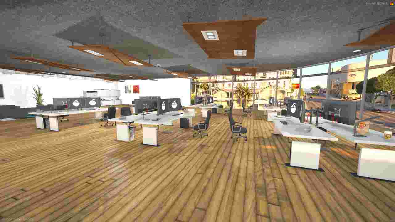 Experience immersive Fivem Fruit Office MLO with bespoke interiors, architecture, and design elements. Explore customizable mapping and virtual spaces.